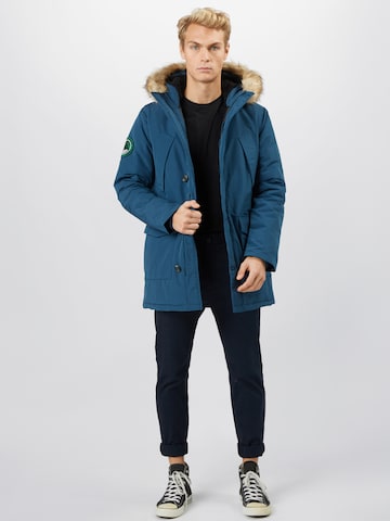 Regular fit Parka de iarnă 'Everest' de la Superdry pe albastru