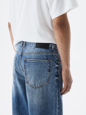 Pull&Bear Wide leg Jeans i blå