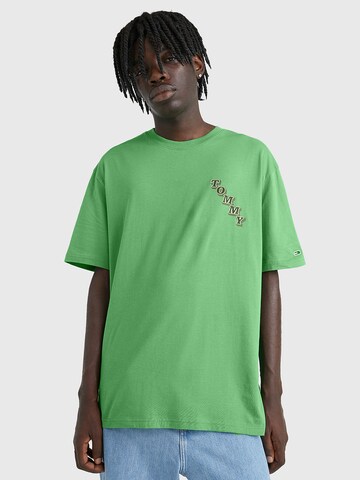 Tommy Jeans - Camiseta en verde: frente