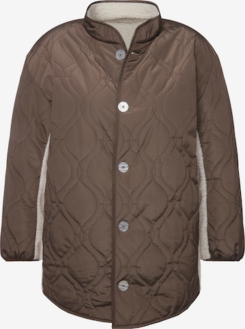 Ulla Popken Between-Season Jacket in Brown: front