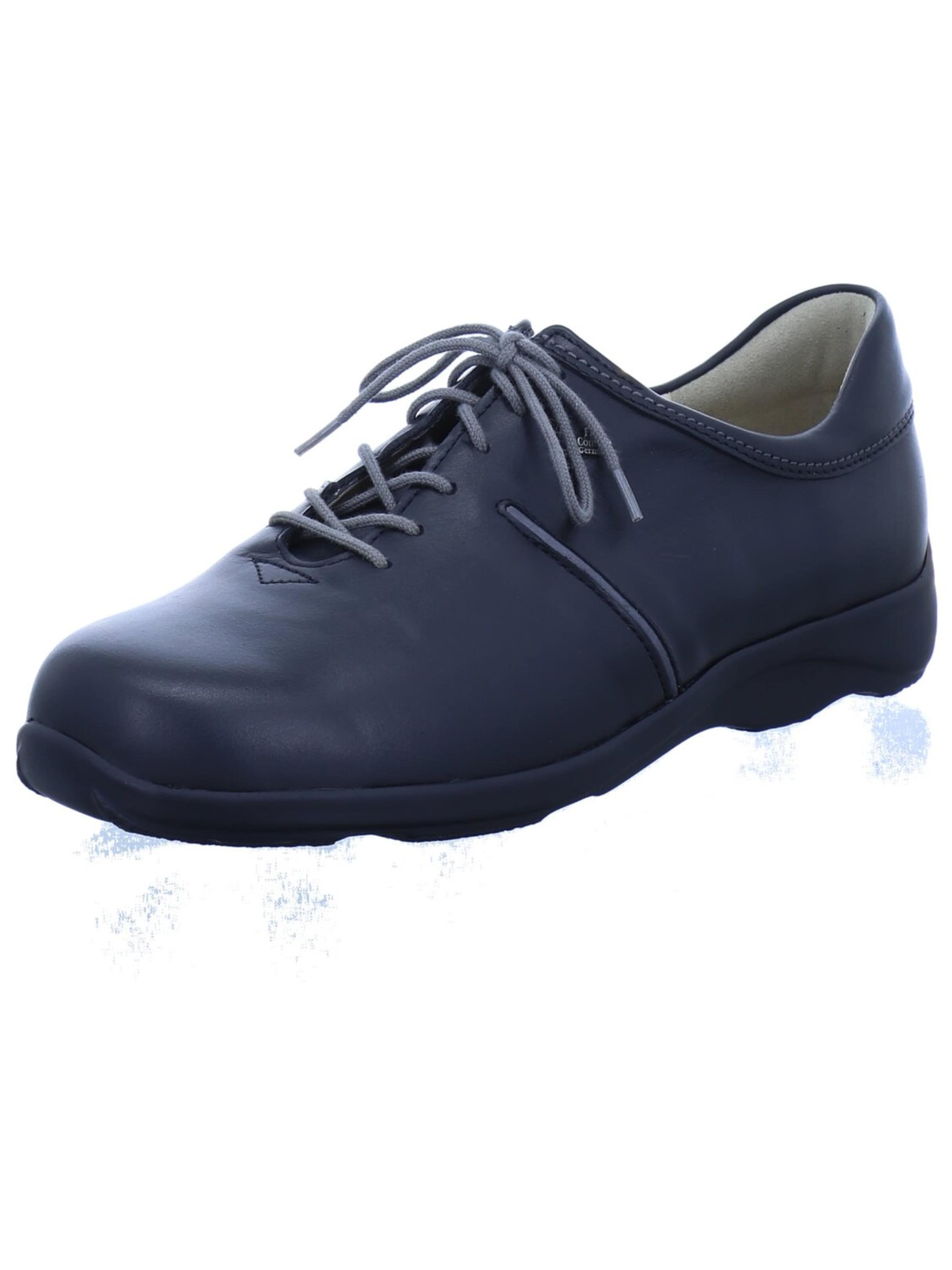 Finn Comfort Veterschoen 'Komfort Schnürschuh Damen 2446-014099 Echtleder in schwarz' in Zwart: voorkant
