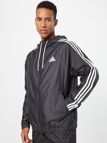 ADIDAS SPORTSWEAR Athletic Jacket in Black: front