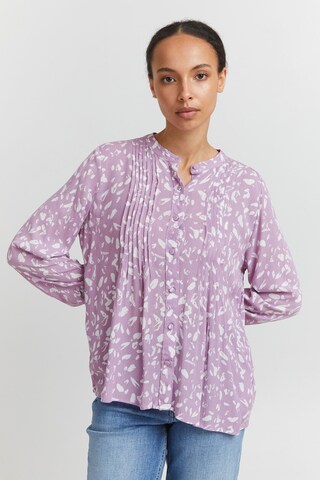 Camicia da donna 'MARRAKECH' di ICHI in lilla: frontale