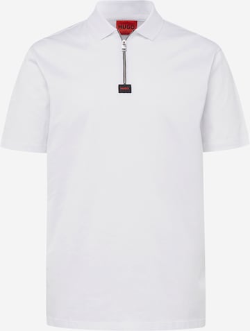 HUGO Тениска 'Deresom' в бяло: отпред