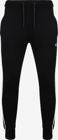 Effilé Pantalon Threadbare en noir : devant