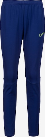 NIKE Slim fit Workout Pants 'Academy Winter' in Blue: front