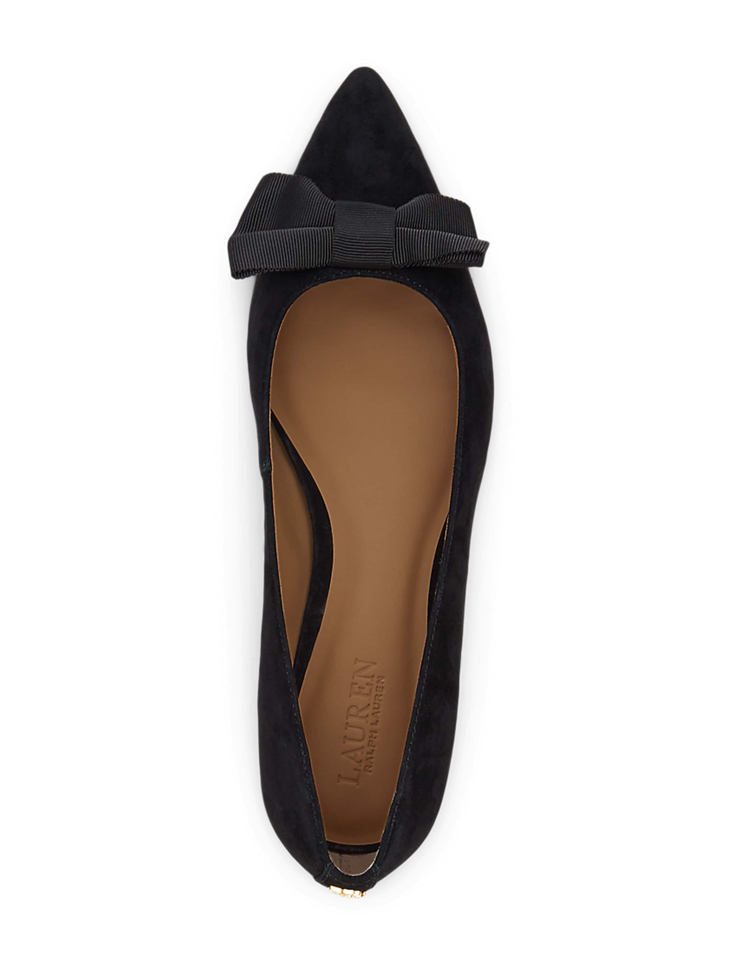 Lauren Ralph Lauren Ballerina 'LONDYN BOW' in Zwart