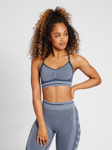 Hummel Bustier Sport bh in Blauw: voorkant