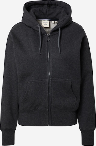 Veste de survêtement Superdry en noir : devant