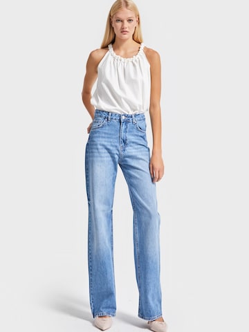 IT'S BASIC Regular Jeans 'EMMA Straight High Rise' in Blue