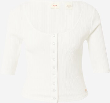 LEVI'S ® T-shirt 'Dry Goods Pointelle Top' i vit: framsida