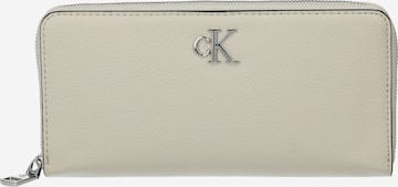 Calvin Klein Jeans Portemonnee in Beige: voorkant