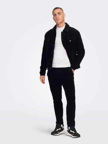 Veste mi-saison 'Louis' Only & Sons en noir