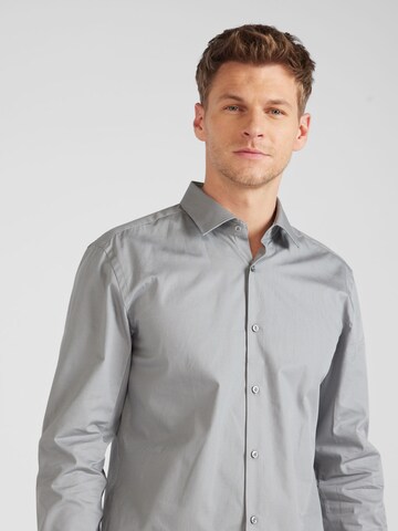 HUGO Slim fit Button Up Shirt 'Jenno' in Grey