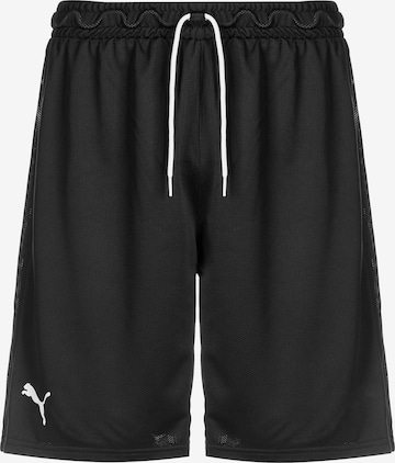 Regular Pantalon de sport 'Hoops Team Practice' PUMA en noir : devant