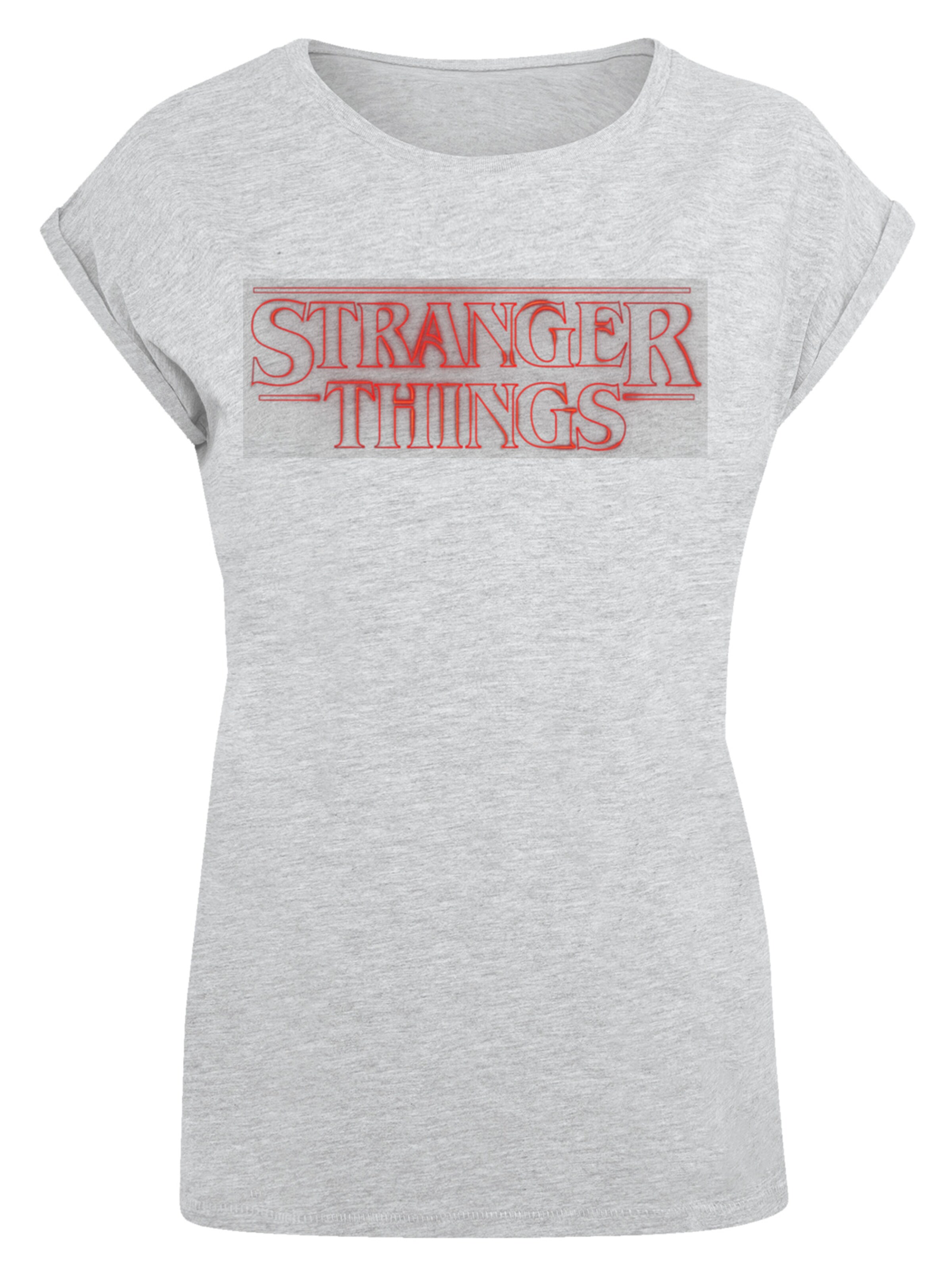 F4NT4STIC T-Shirt 'Stranger Things Netflix TV Series' in Grau: Vorderseite