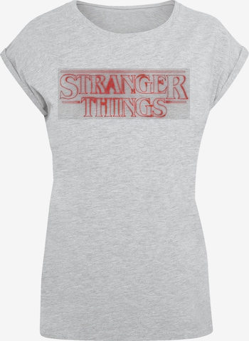F4NT4STIC Shirt 'Stranger Things Netflix TV Series' in Grijs: voorkant