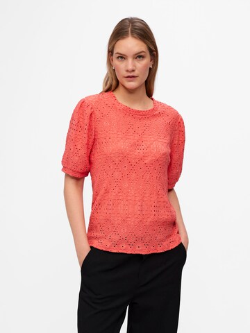 OBJECT Blus 'Feodora' i orange: framsida