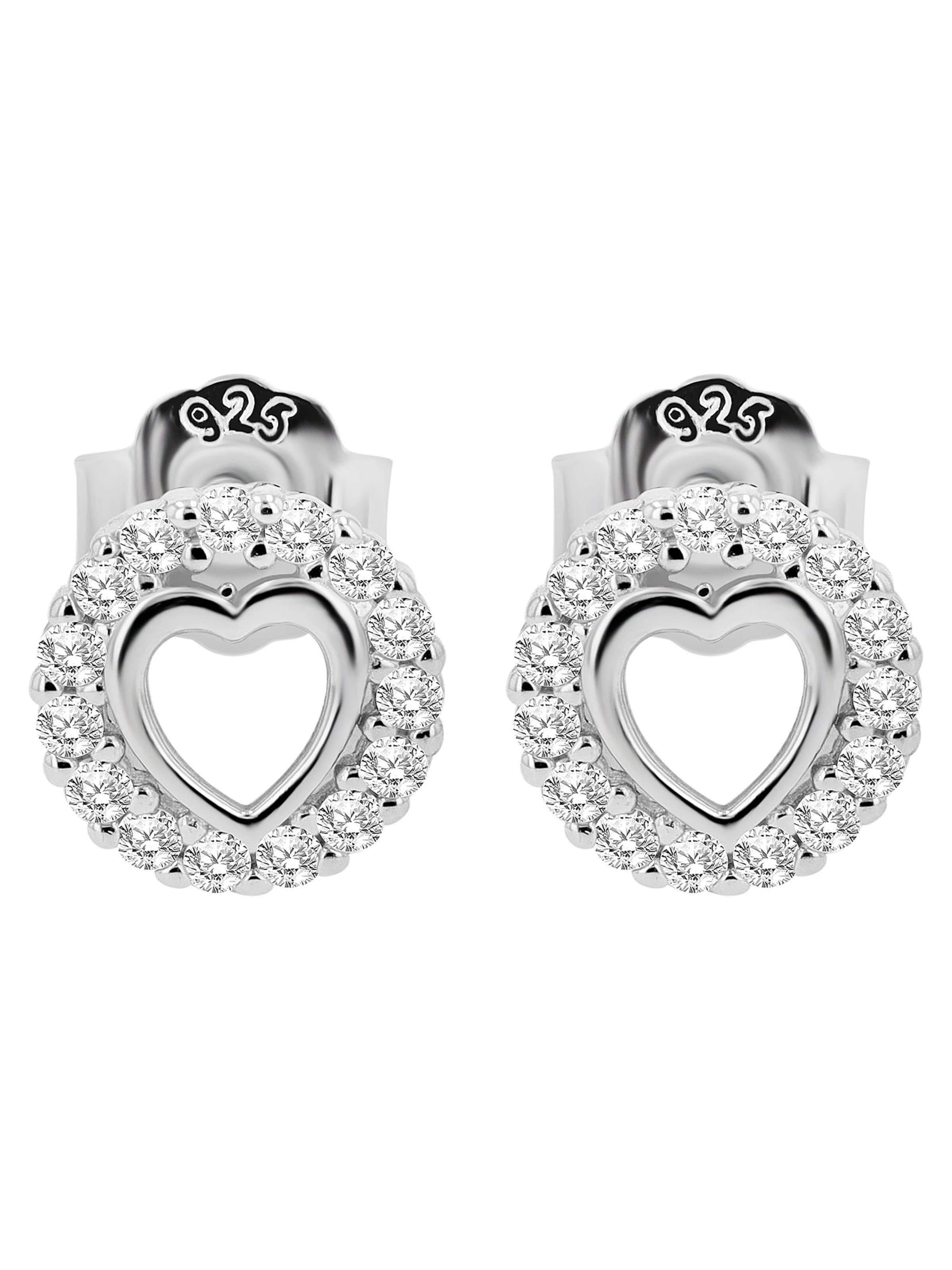 Akzent Earrings 'Xana, 925 Sterlingsilber, langlebig' in Silver: front