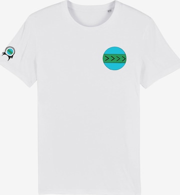 Maglietta 'CAPRA-EARTH' di AFROZAN in bianco: frontale