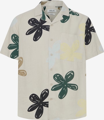 !Solid Button Up Shirt 'Imad' in Beige: front