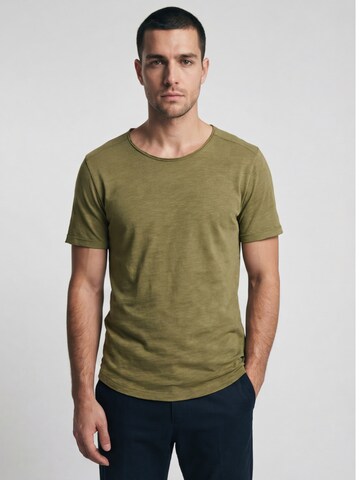 Antargo Shirt 'Basic Open Edge' in Green: front