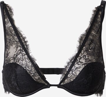 Women' Secret Triangle Bra in Black: front