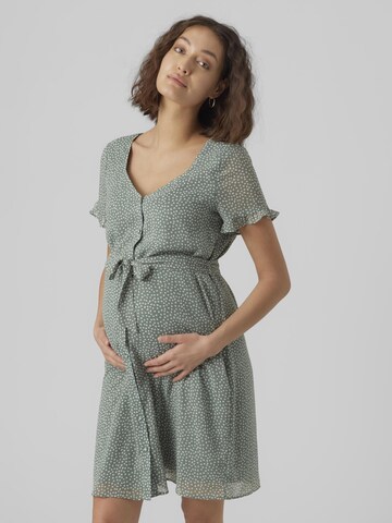 Vero Moda Maternity Dress in Green: front