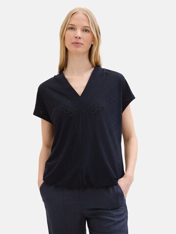 TOM TAILOR Blouse in Blauw: voorkant