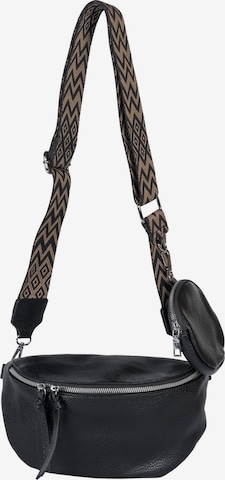 styleBREAKER Crossbody bag '2-Teiliges Set Halbmond Crossbody Bag' in Black: front