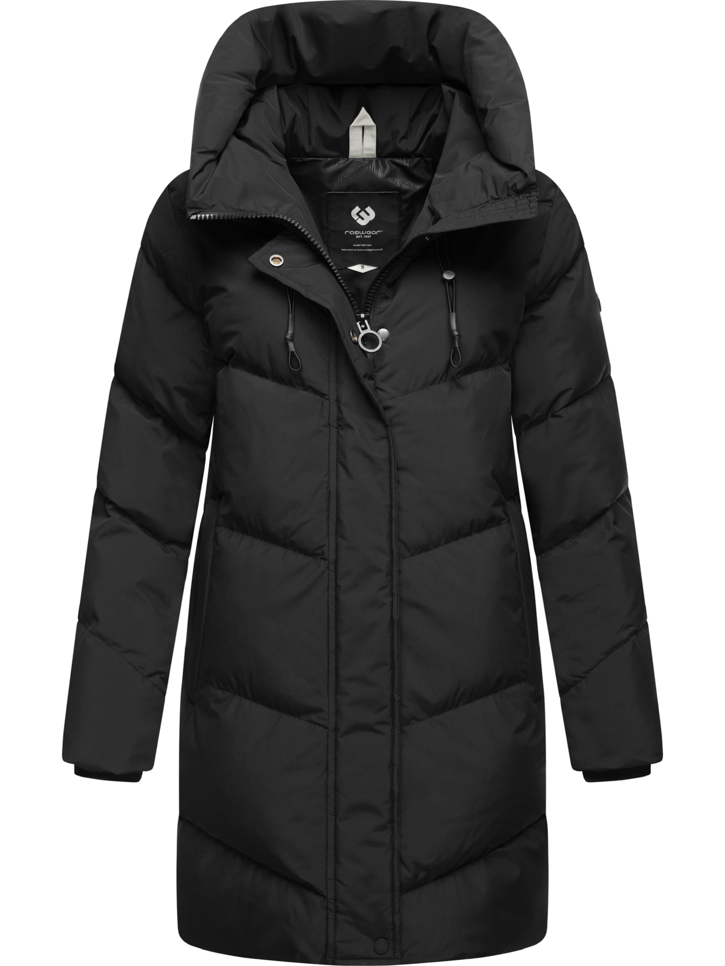 Ragwear Zimní kabát 'Avelin' – černá: přední strana
