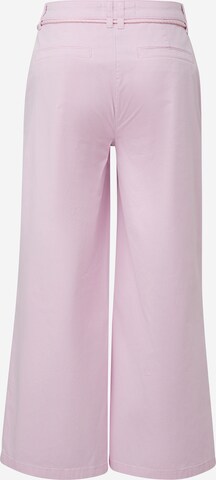 Wide Leg Pantalon comma casual identity en violet : derrière