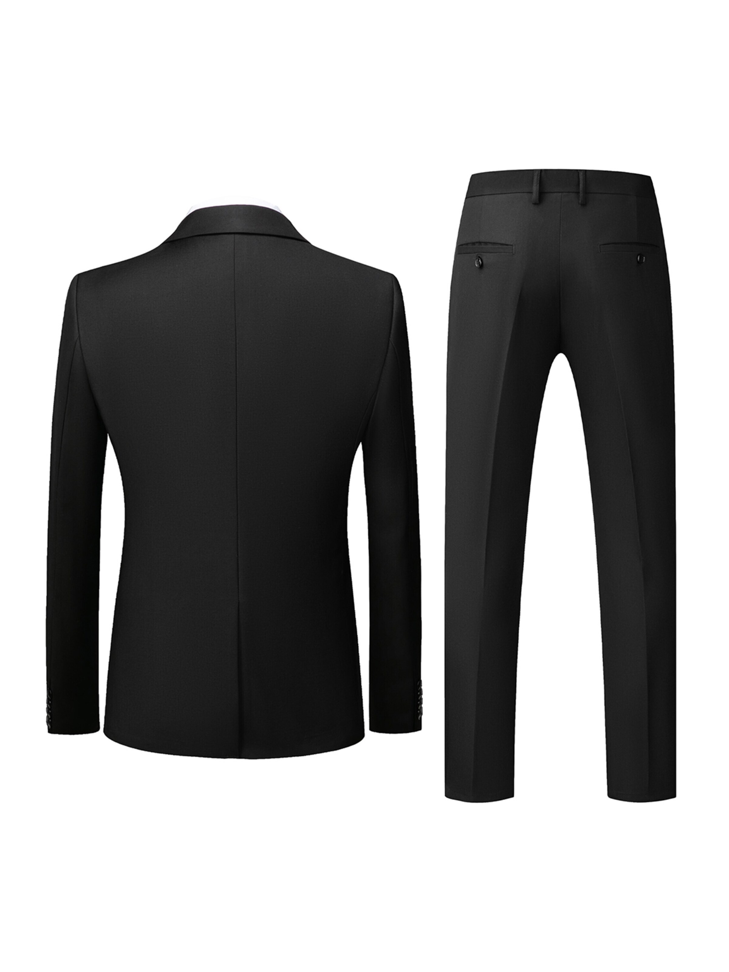YOUTHUP Slim fit Suit 'Terzett' in Black