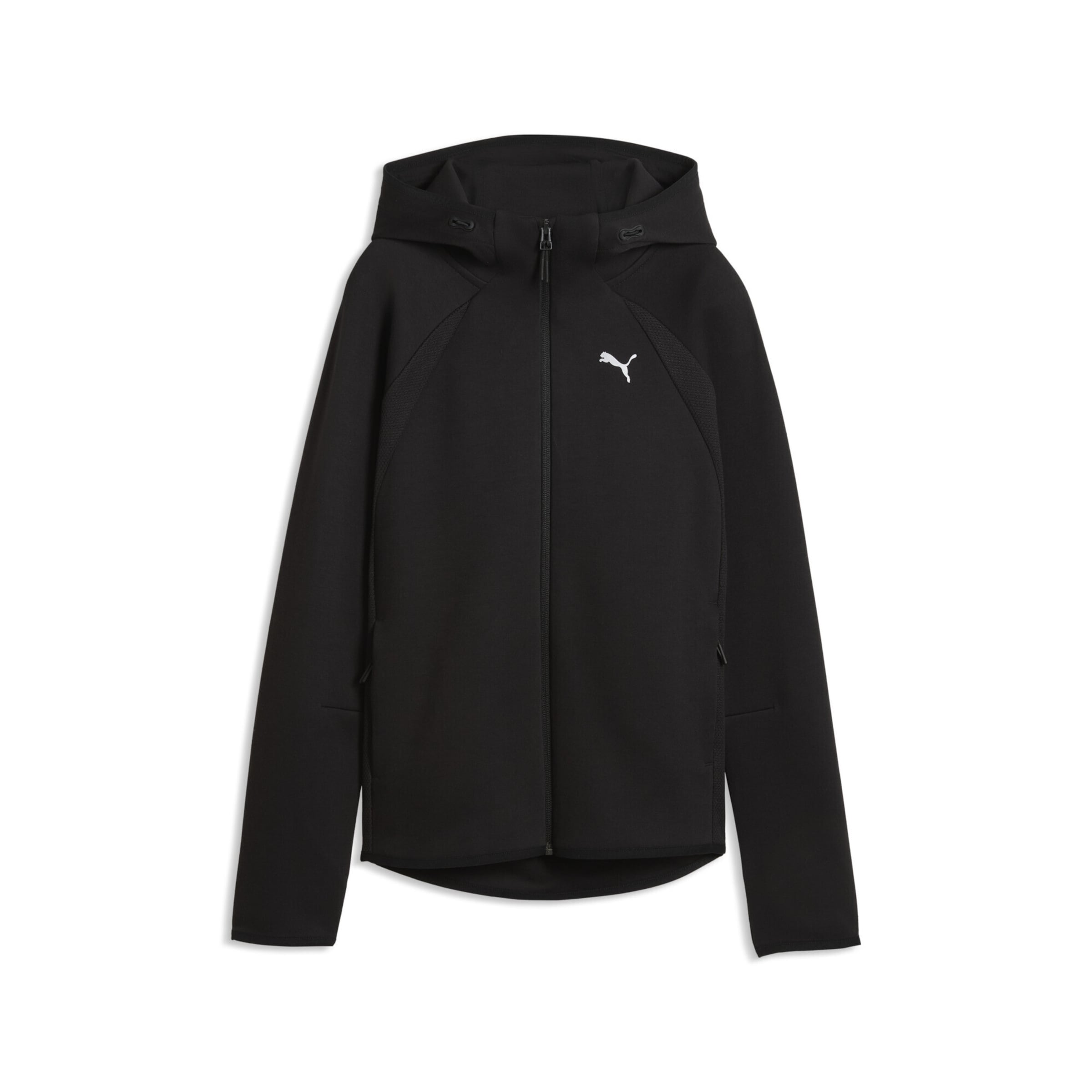 PUMA Sportsweatjacke 'EvoStripe' in Schwarz: Vorderseite