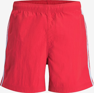 JACK & JONES Kratke kopalne hlače 'JPSTBILL' | rdeča barva: sprednja stran