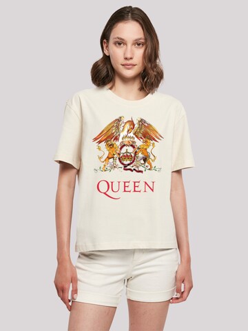 F4NT4STIC T-Shirt 'Queen Classic Crest' in Beige