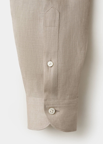 MANGO MAN Regular fit Button Up Shirt 'Chennai' in Beige