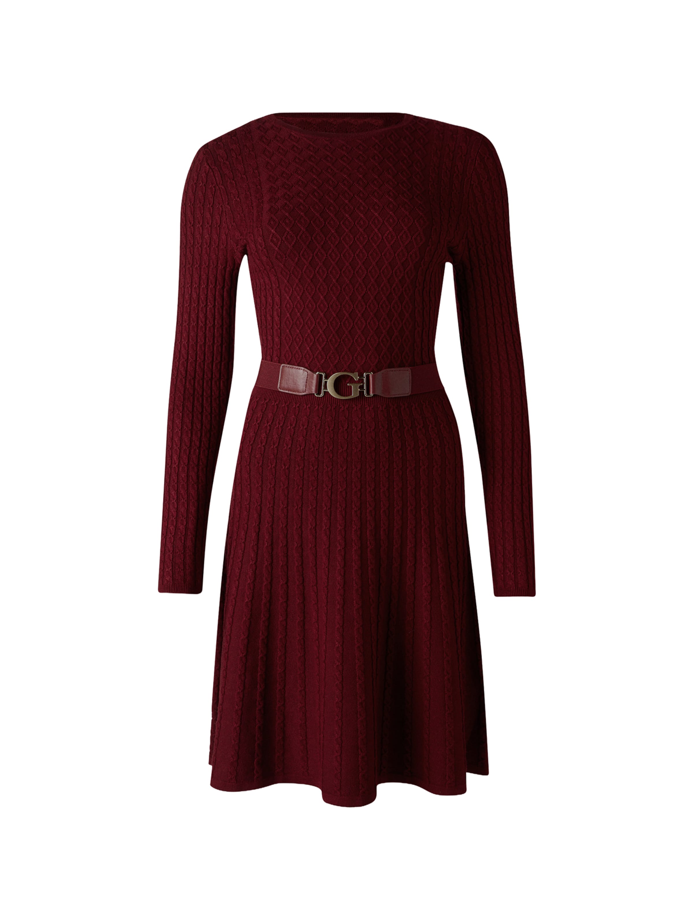 GUESS - Vestido de punto en rojo: frente