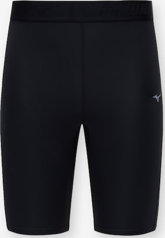 Skinny Pantaloni sport de la MIZUNO pe negru: față