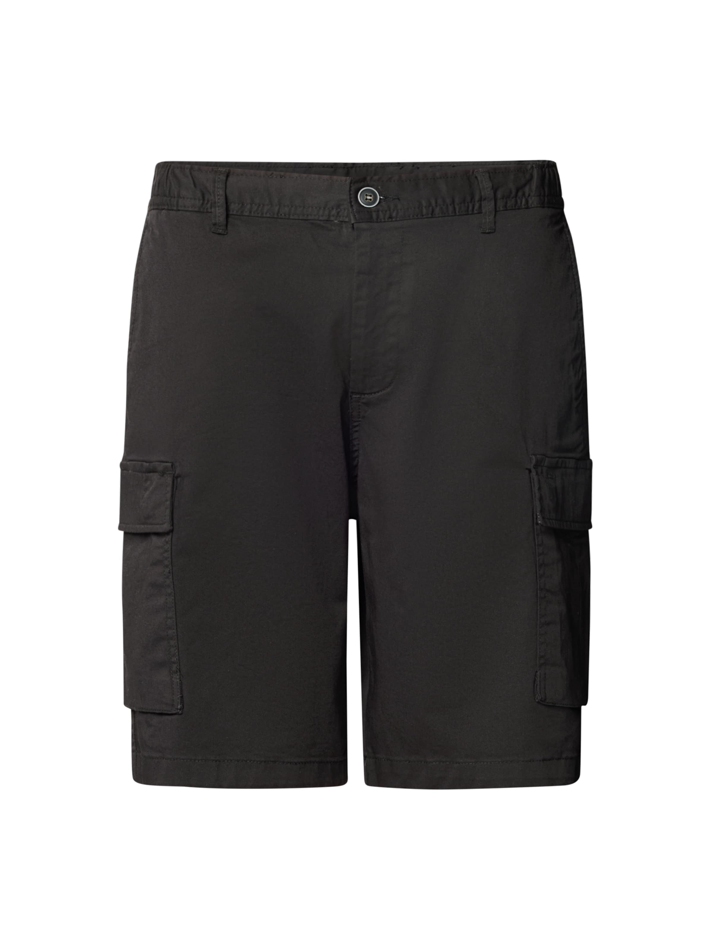 WOTEGA Regular Cargo Pants 'Atlas' in Black: front