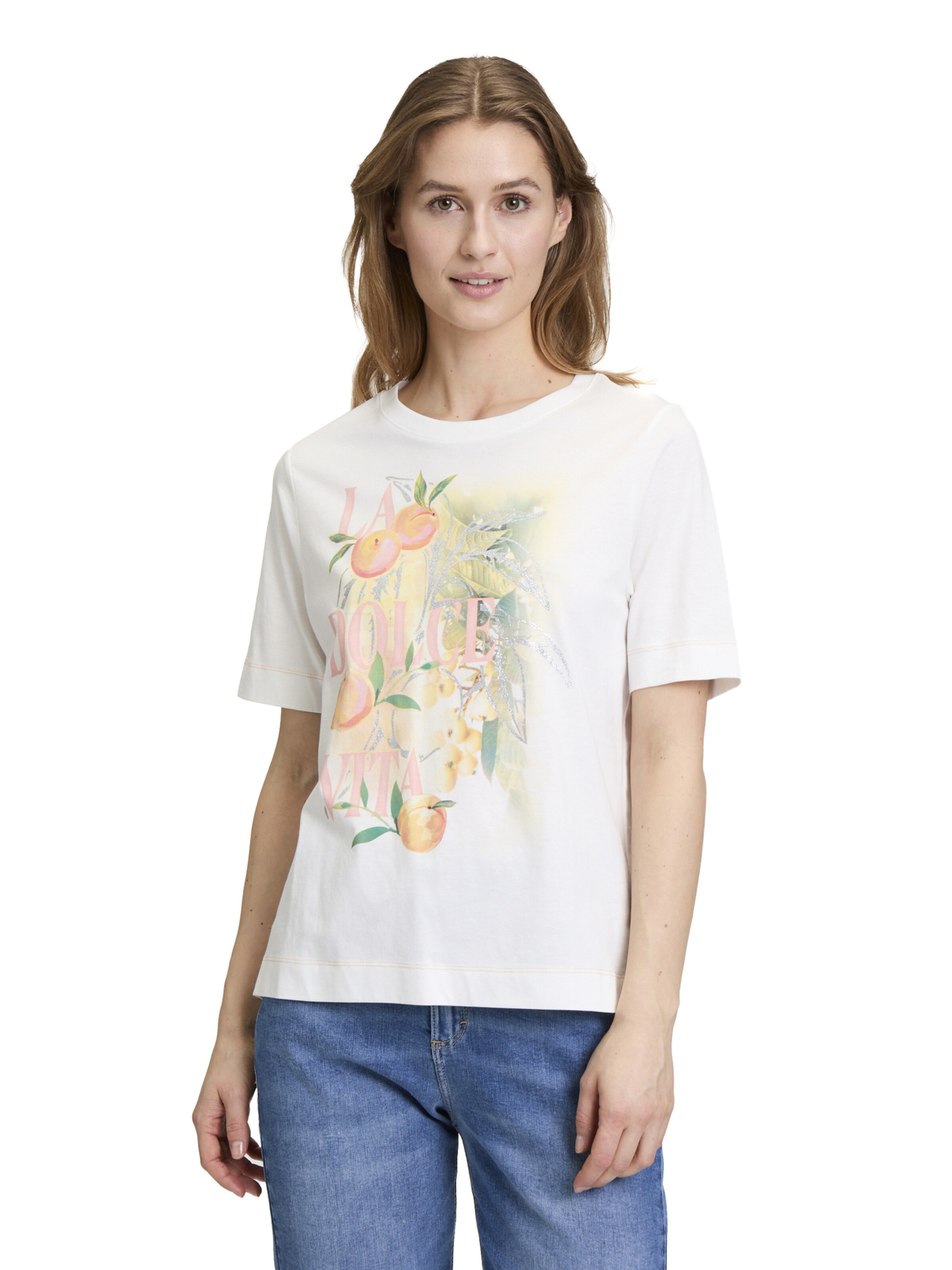 Cartoon Shirt in White: front