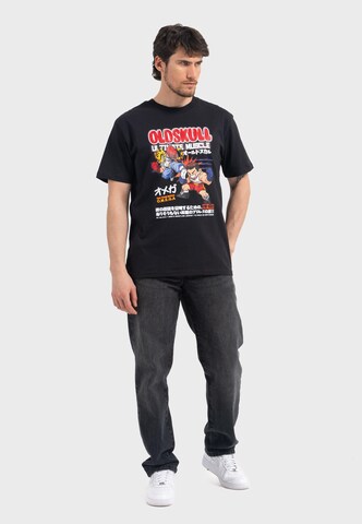 Oldskull Shirt 'Asian Muscle Clash Logo Graphic' in Black