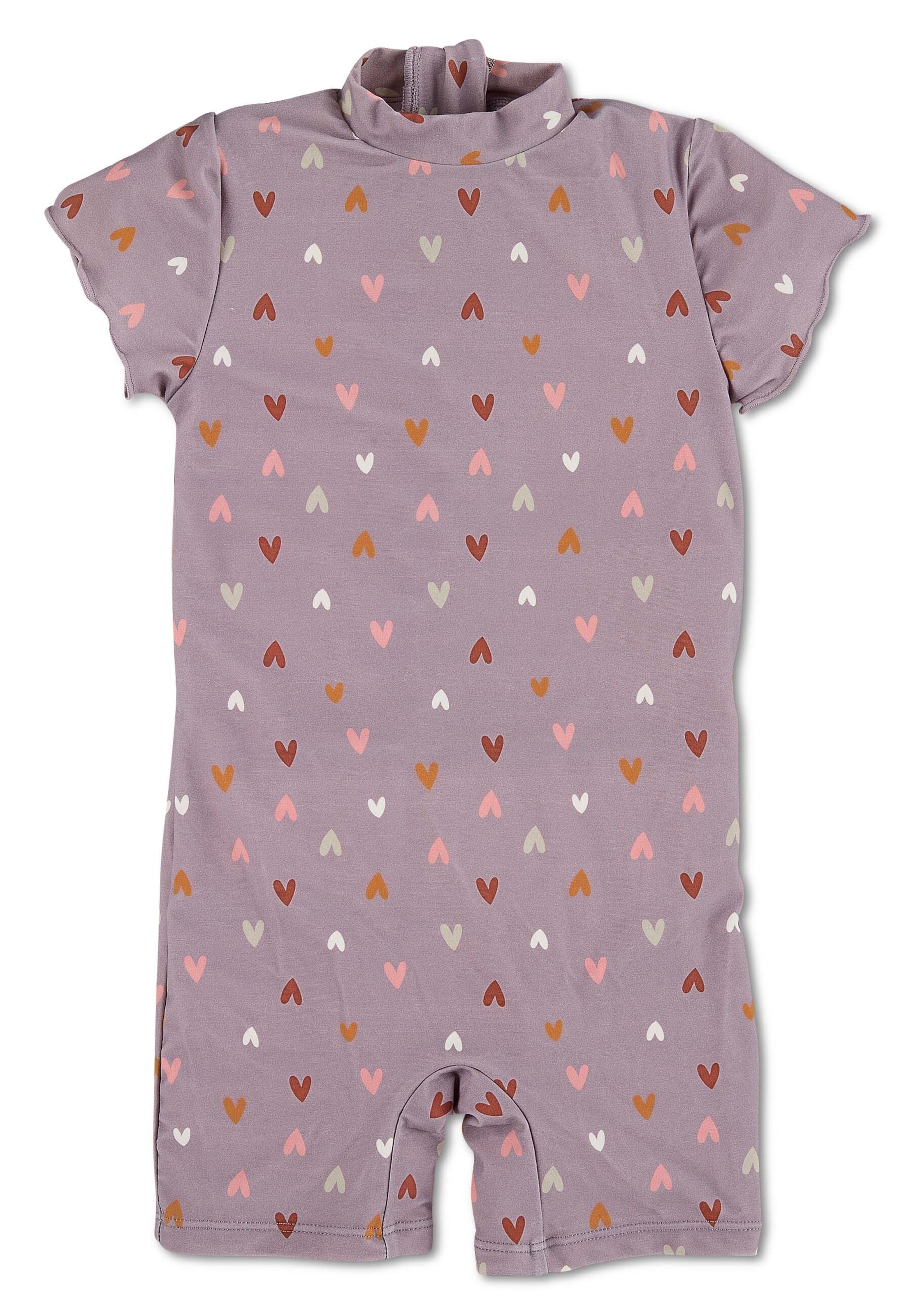 STERNTALER Badeanzug 'Herz' in Lila: Vorderseite