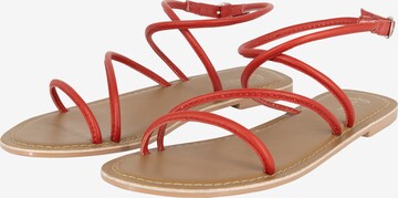 faina Strap Sandals in Red