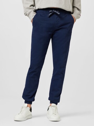 Tommy Jeans Tapered Pants 'Scanton' in Blue: front