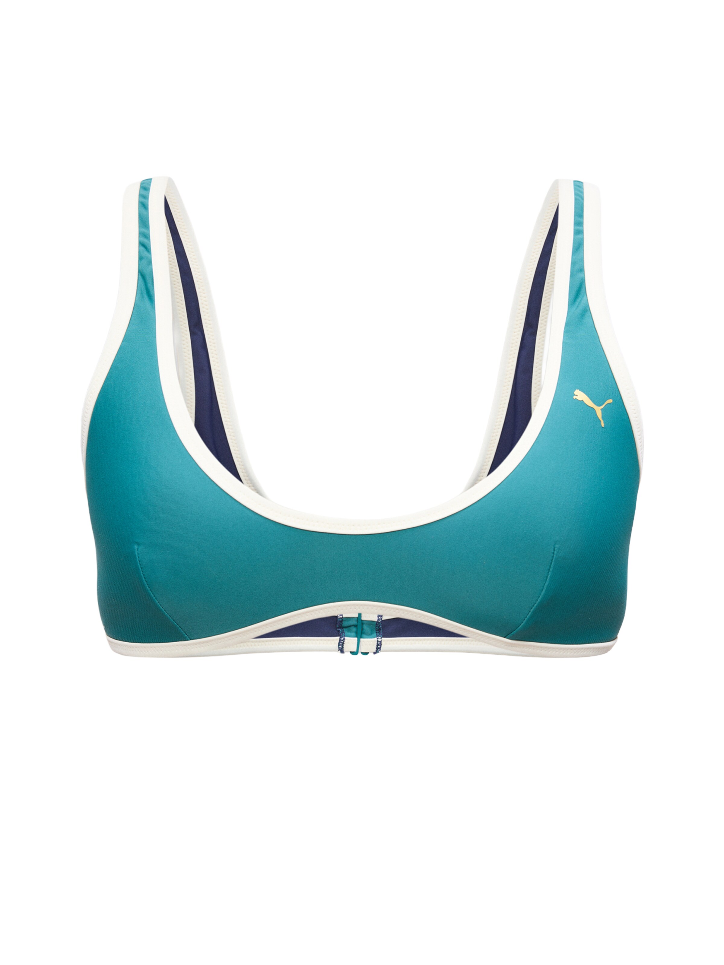 ciánkék / fehér PUMA Sport bikini felső, Termék nézet