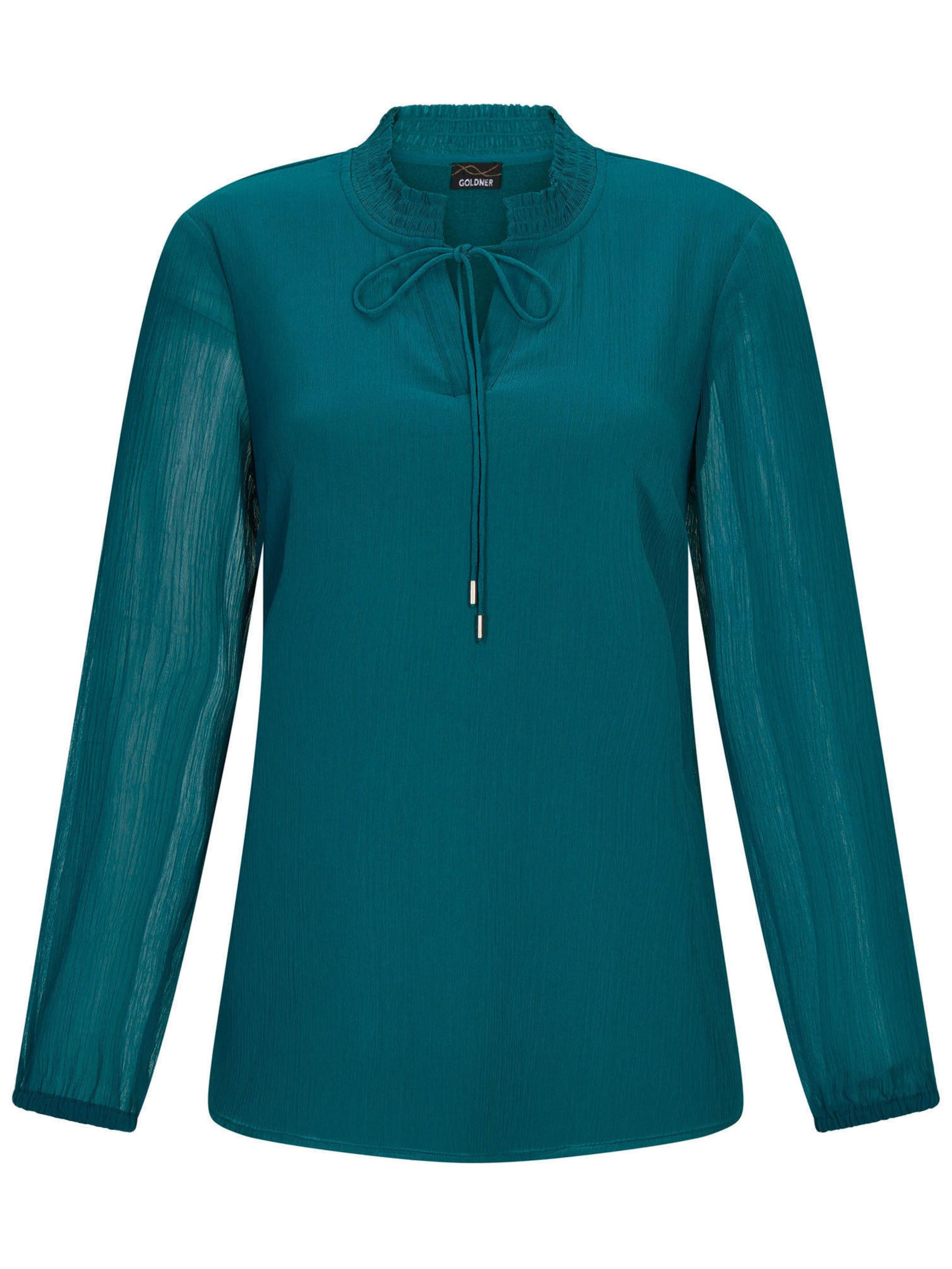 Goldner Bluse in Grün: Vorderseite