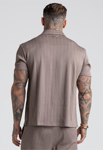 Regular fit Camicia di SikSilk in marrone
