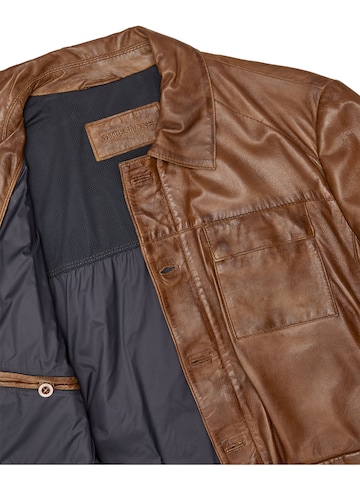 MILESTONE Lederjacke 'MSArturo' mit Ziernähten in Braun