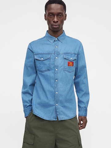 QUIKSILVER - Regular Fit Camisa 'Uprising' em azul